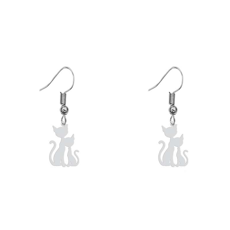 گوشواره زنانه هایکا طرح گربه مدل ha-359