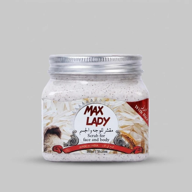 اسکراب لایه بردار پوست مکس لیدی مدل Rice حجم 300 میلی لیتر