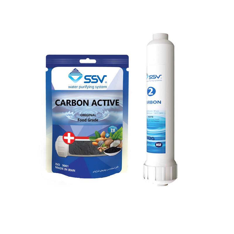 فیلتر دستگاه تصفیه آب اس اس وی مدل Carbon active به همراه شارژ یدک وزن 140 گرم فیلتر دستگاه تصفیه آب اس اس وی مدل Carbon active به همراه شارژ یدک وزن 140 گرم