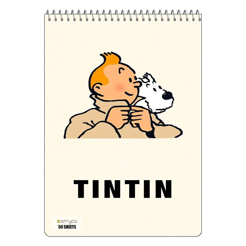 دفتر نقاشی 50 برگ سیمی کارنیکا طرح ماجراهای تن تن tin tin کد 43652