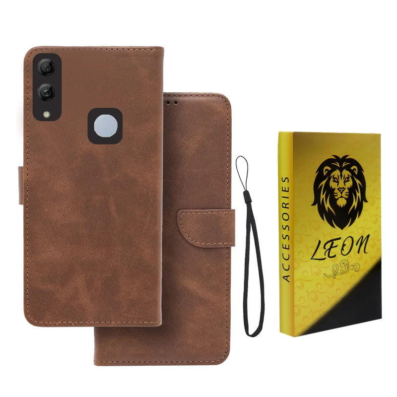 کیف کلاسوری لئون مدل Mortand Oro مناسب برای گوشی موبایل آنر 10 Lite به همراه بندآویز