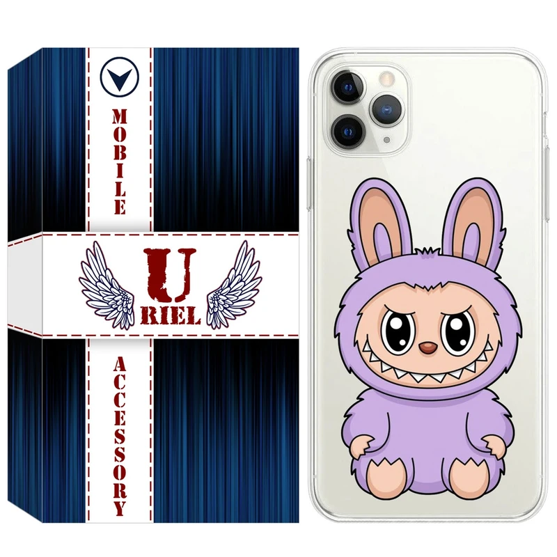 کاور یوریل قاب مدل Clear کد 130 طرح لبوبو مناسب برای گوشی موبایل اپل iPhone 11 Pro Max