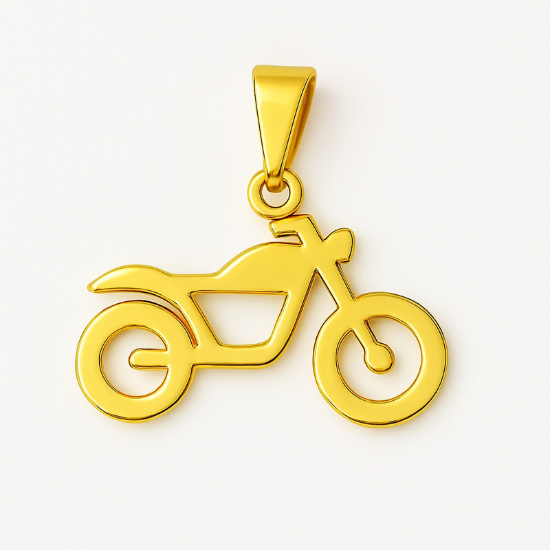 آویز گردنبند طلا 18 عیار مردانه سمازرین طرح موتور