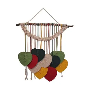 دیوارکوب بافتنی مدل مکرومه برگ