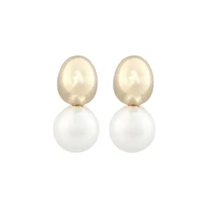 گوشواره میخی دخترانه مدل دو تیکه مرواریدی