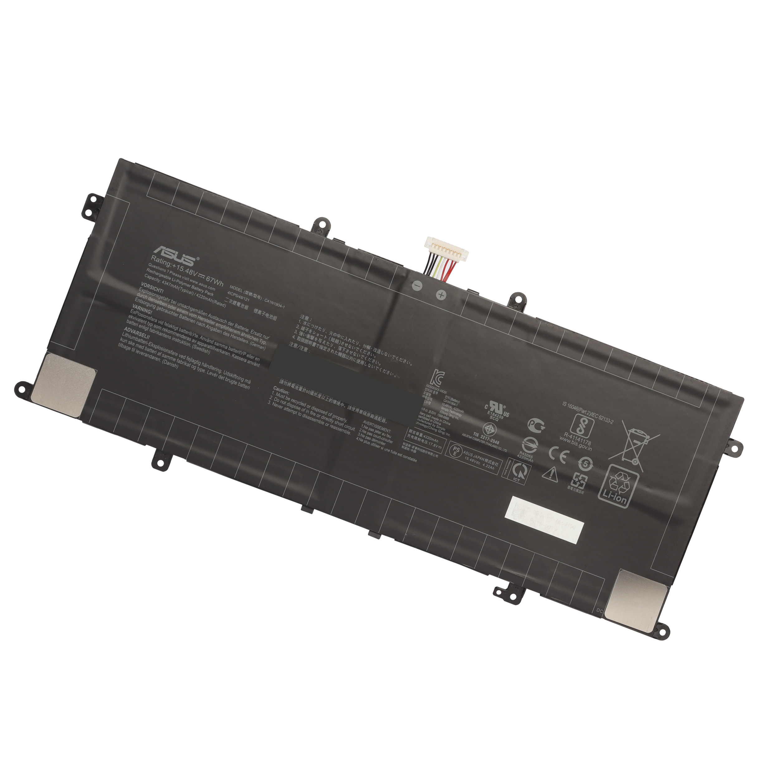 باتری لپ تاپ 4 سلولی مدل C41N1904 مناسب برای لپ تاپ ایسوس S UX393EA