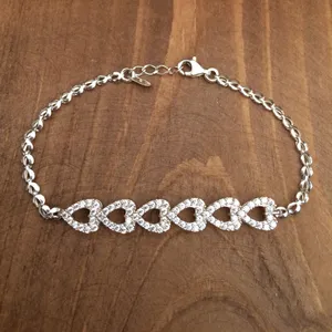 دستبند نقره زنانه کد 3049