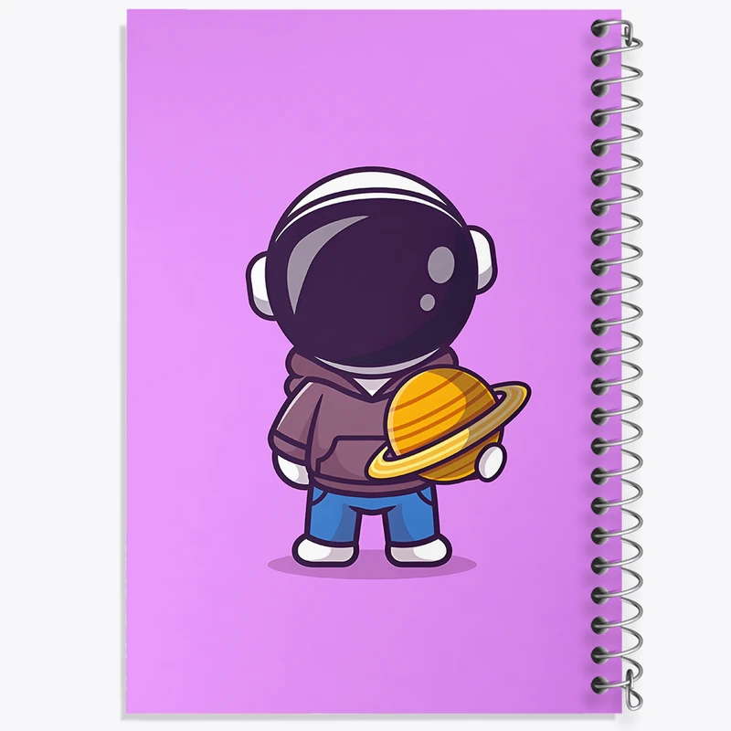 دفتر ژورنال نویسی 50 برگ خندالو مدل نقطه ای طرح فضانورد کد N3582