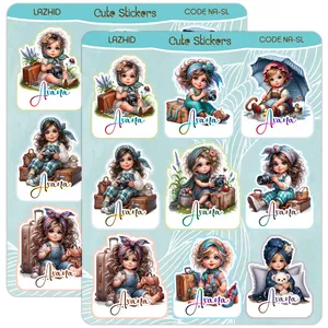 برچسب لاژید مدل اسم آوانا طرح دخترونه بسته 2 عددی