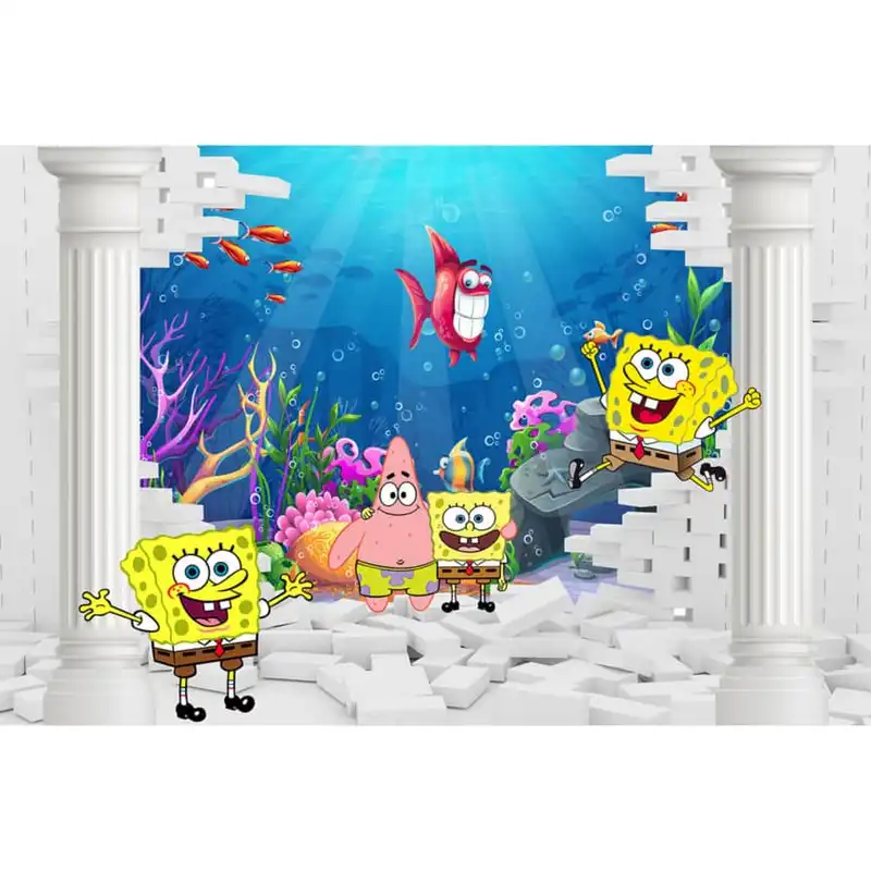 پوستر دیواری اتاق کودک طرح باب اسفنجی و پاتریک مدل drv1093