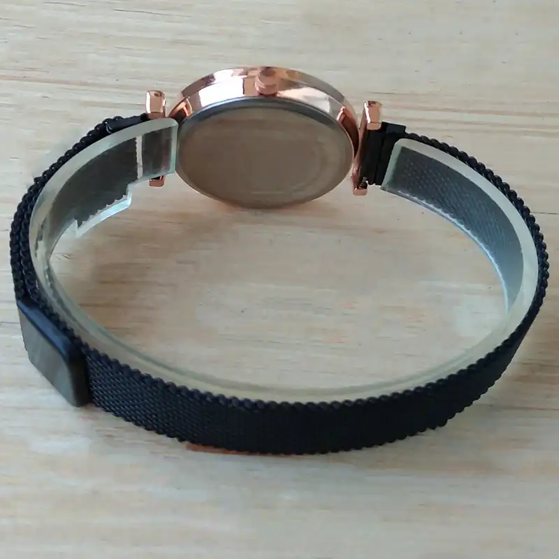 ساعت مچی عقربه ای دخترانه مدل حصیری مگنتی کد 1402