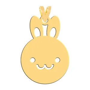 آویز گردنبند طلا 18 عیار زنانه فرشته مدل خرگوش    WNL-000489