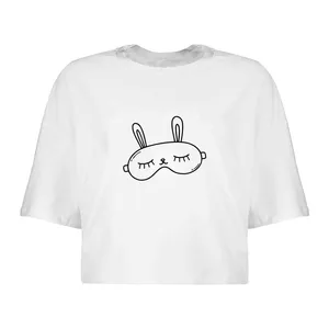 کراپ‌تاپ آستین کوتاه زنانه مدل خوابالو کد L33 S