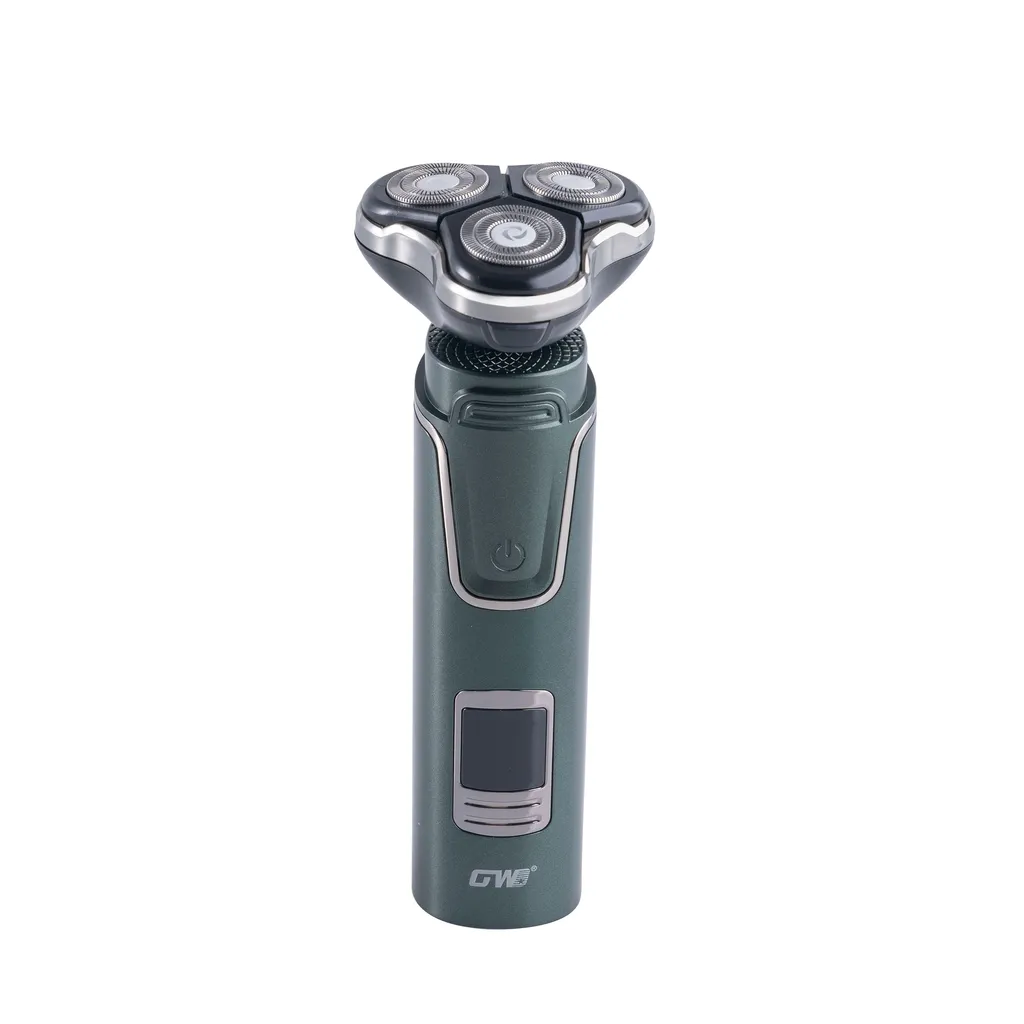 ست ماشین اصلاح موی صورت و بینی شارژی جی دبلیو مدل GW-9936B، اصلاح به صورت صفر زن، خط زن و حجم زن، منبع انرژی با باتری، تکنولوژی اصلاح به صورت برش چرخشی، اندازه اصلاح 0.1 میلی‌متر، مدت زمان شارژ 60 دقیقه و مدت زمان استفاده پس از شارژ 150 دقیقه، ضد آب