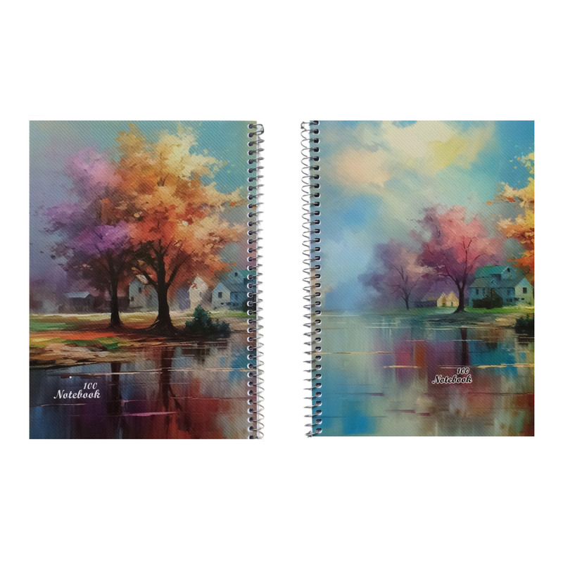 دفتر مشق 100 برگ مدل فانتزی مجموعه 4 عددی