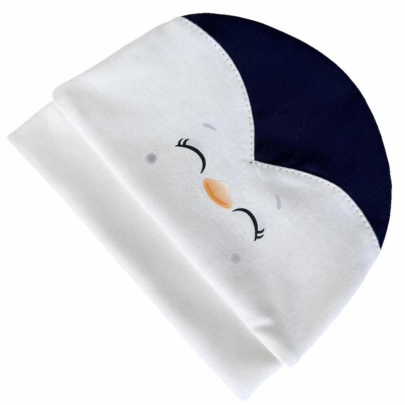 عکس شماره 3 : سرهمی نوزادی نینی کو طرح penguin به همراه کلاه