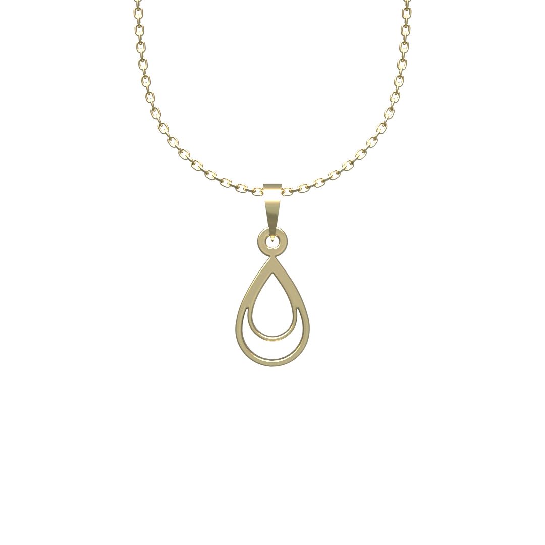 گردنبند طلا 18 عیار زنانه مدوپد مدل هندسی کد Z2-1-1267 -  - 7