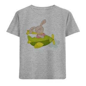 تی شرت آستین کوتاه بچگانه مدل هلی کوپتر و خرگوش 12