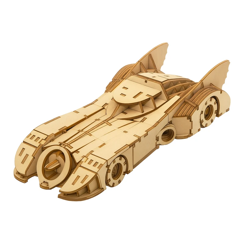 ساختنی 158 تکه مدل ماکت چوبی ماشین بتمن کد M168