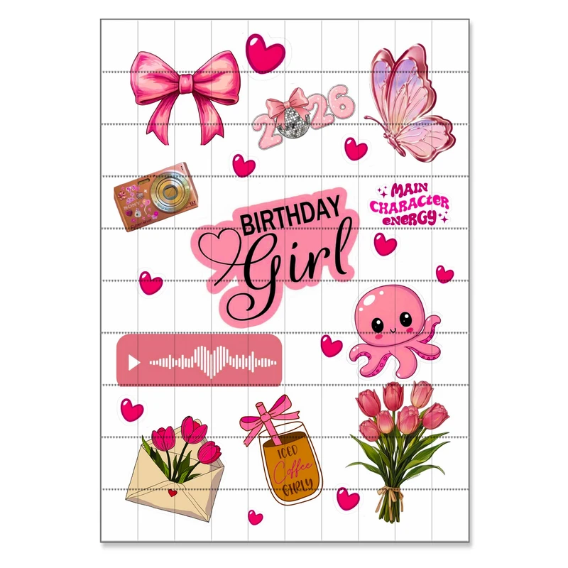 برچسب مدل دخترانه طرح GIRL کد 2