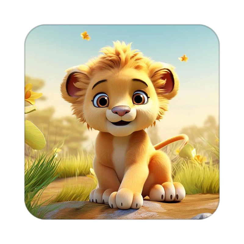 زیر لیوانی کاکتی طرح شیر مدل mp22897