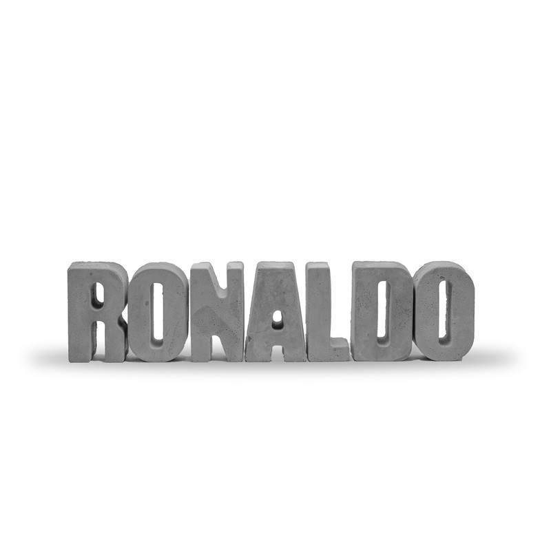 مجسمه طرح حروف بتنی مدل RONALDO مجموعه 7 عددی