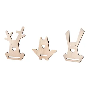 آویز لباس مدل چوبی کد KT60 مجموعه 3 عددی