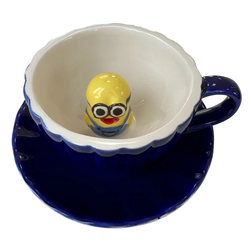 ست ماگ و نعلبکی سرامیکی مدل دالبری طرح مینیون