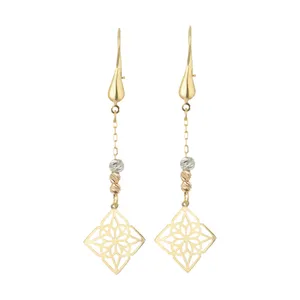 گوشواره طلا 18 عیار زنانه  گالری یارطلا مدل گل کد AG34-15