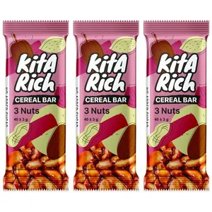 سریال بار آجیل 3 مغز کیتاریچ - 40 گرم  بسته 3 عددی