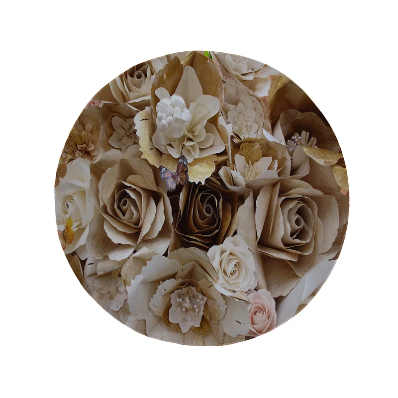 پادری مدل دایره طرح گل کد 5850 سایز 90 × 90 سانتی متر 