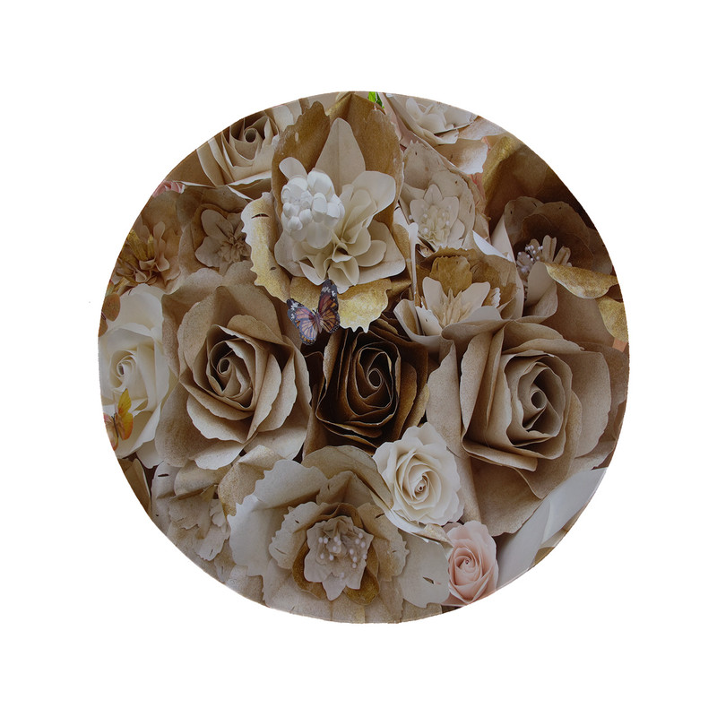 پادری مدل دایره طرح گل کد 5850 سایز 90 × 90 سانتی متر 