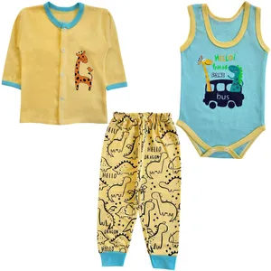 ست 3 تکه لباس نوزادی مدل زرافه کد 4046