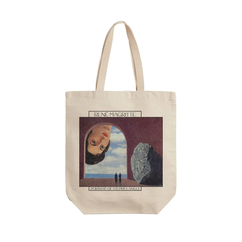 ساک خرید ترمه طراحان ایده مدل پرتره استفی لانگی از ماگریت کد art0411 - L