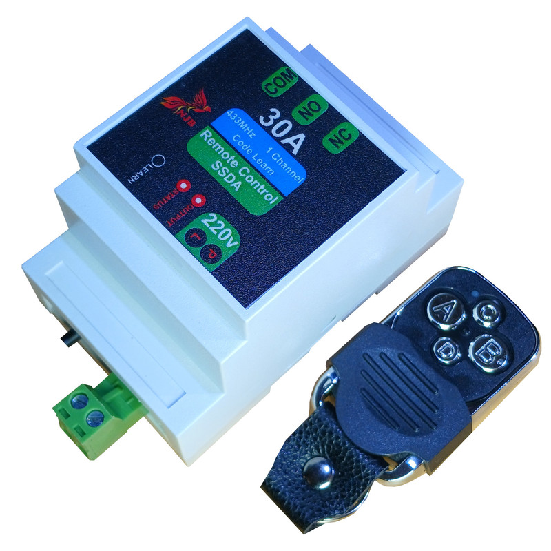 گیرنده و ریموت دربازکن تک کانال 30 آمپر ان جی بی مدل SSDA_30A_1CH
