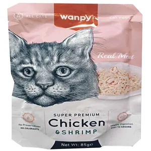 پوچ گربه ونپی مدل مرغ و میگو وزن 85 گرم