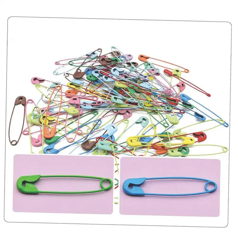 سنجاق قفلی طرح رنگی کد 8COL مجموعه 400 عددی