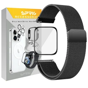 Sprig Milanese TW-Pm strap suitable for Mibro C3 with screen protector