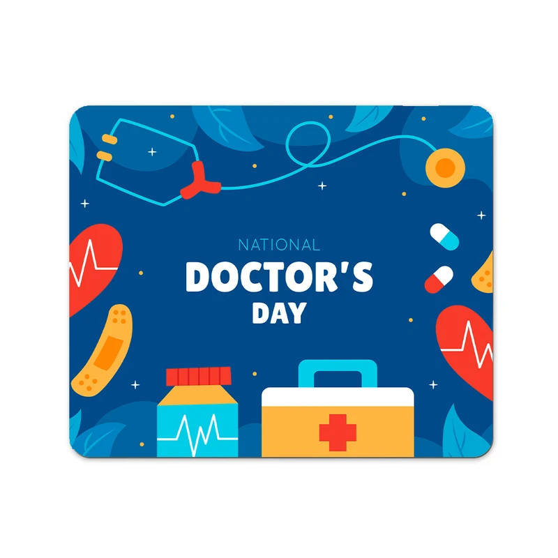 ماوس پد پاد آفرین مدل روز پزشک دکتر پرستار کد P565 سایز 19*24 سانتی متر