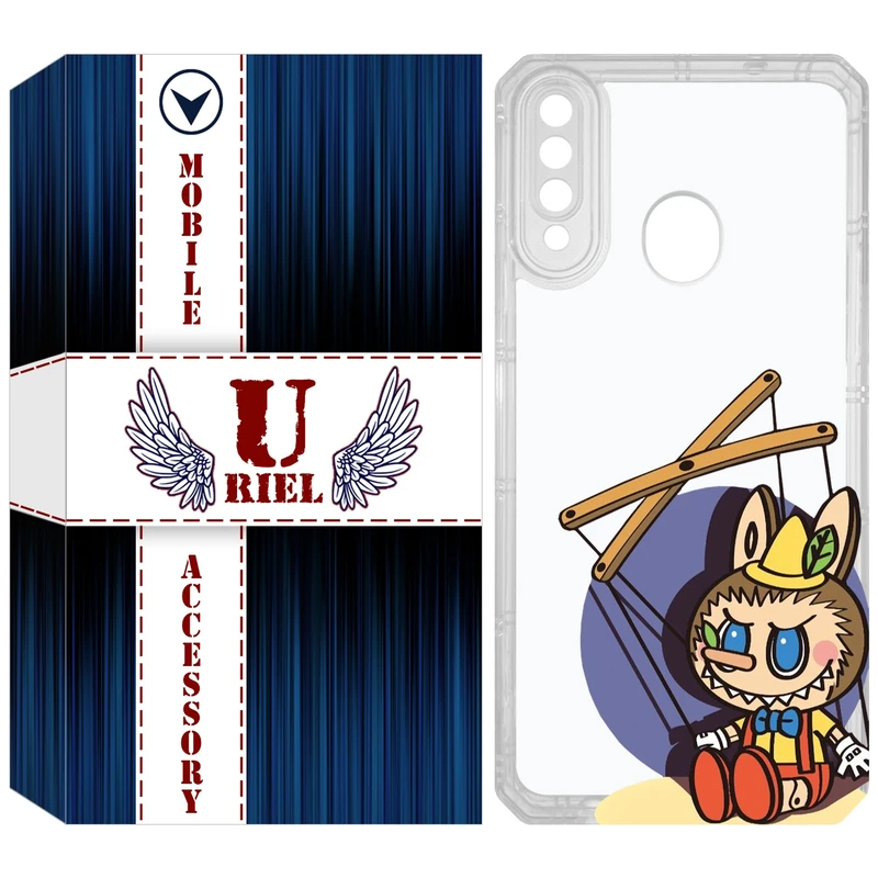 کاور یوریل قاب مدل Clear کد 108 طرح لبوبو Labubu مناسب برای گوشی موبایل سامسونگ Galaxy A20s