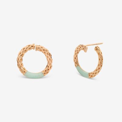 گوشواره میخی طلا 18 عیار زنانه گلدم مدل E255015