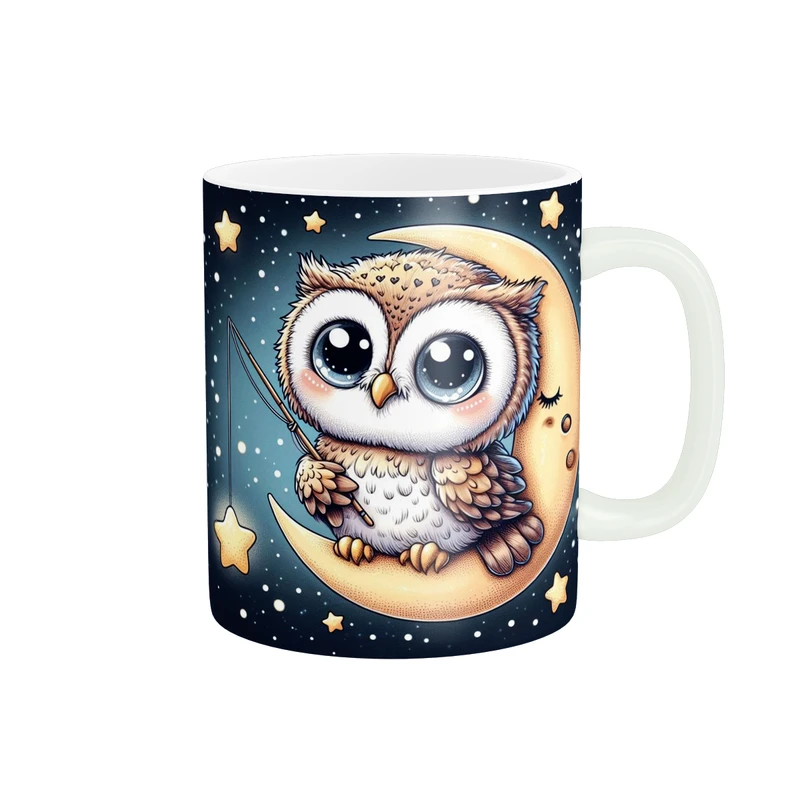 ماگ پاد آفرین طرح جغد کارتونی  کد 3419