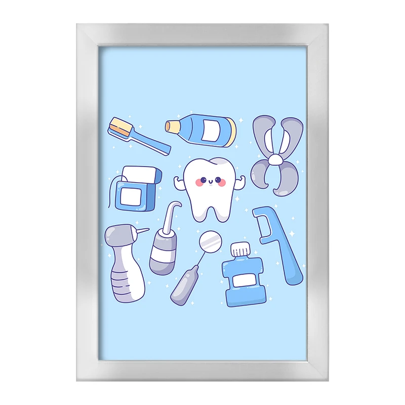 تابلو خندالو طرح دندان و دندان پزشکی کودکانه کد 36740