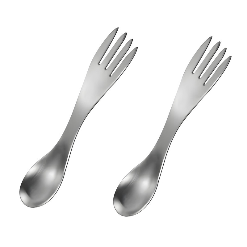 قاشق و چنگال سفری مدل 2in1 بسته 2 عددی