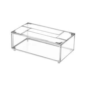 جعبه دستمال کاغذی شیشه ای مدل 2212 کد BT1