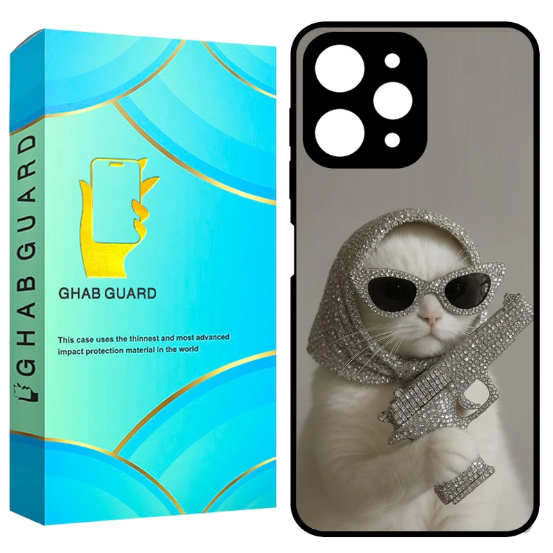 کاور قاب گارد طرح گربه مدل GCHPR12 مناسب برای گوشی موبایل شیائومی Redmi 12 4G / Redmi 12 5G / Poco M6 Pro 5G