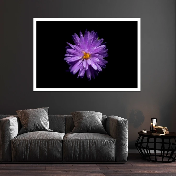 تابلو بکلیت طرح طبیعت و گل مدل قاب شاسی W-s8498