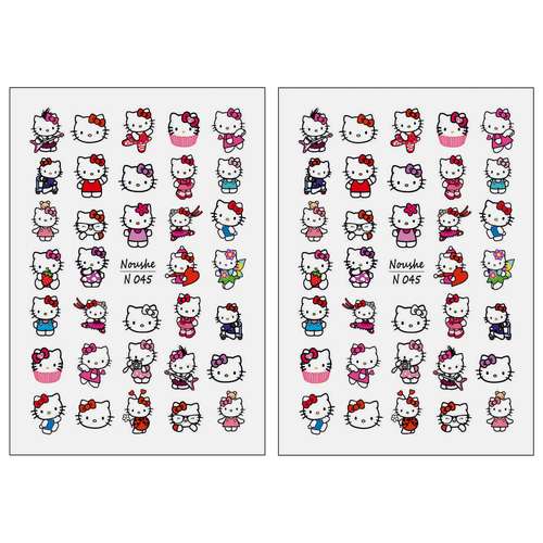 برچسب لنز ناخن مدل کیتی کد N045 مجموعه 2 عددی