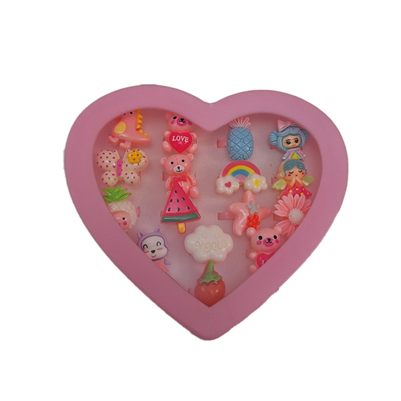 انگشتر دخترانه مدل رویایی کد b4 مجموعه 16 عددی