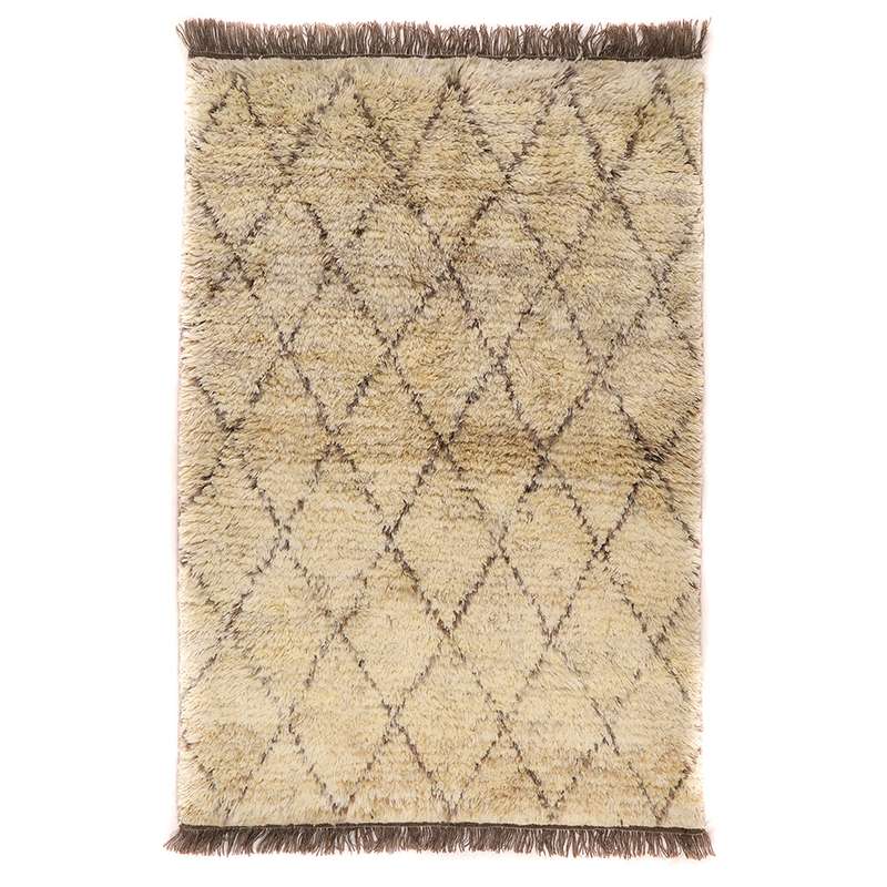 گلیم گبه دستبافت دو متری مدل شگی طرح مراکشی کد 140756